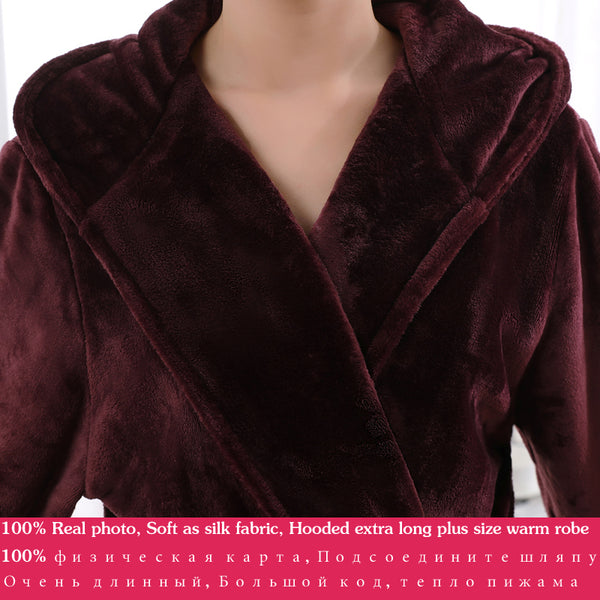 Lovers Thermal Hooded Bathrobe