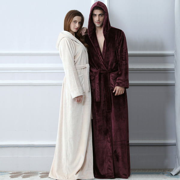 Lovers Thermal Hooded Bathrobe