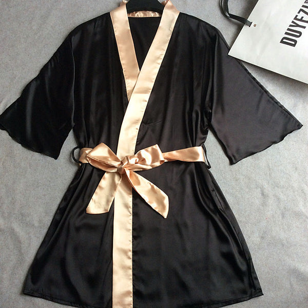 Women Silk Satin Night Robe