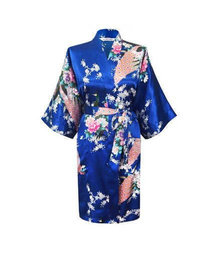 Floral Silk Satin Robe