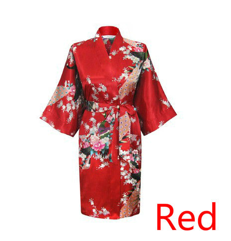 Floral Silk Satin Robe