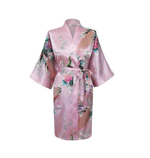 Floral Silk Satin Robe