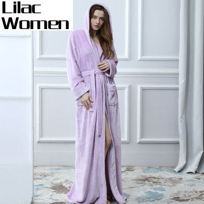 Lovers Thermal Hooded Bathrobe